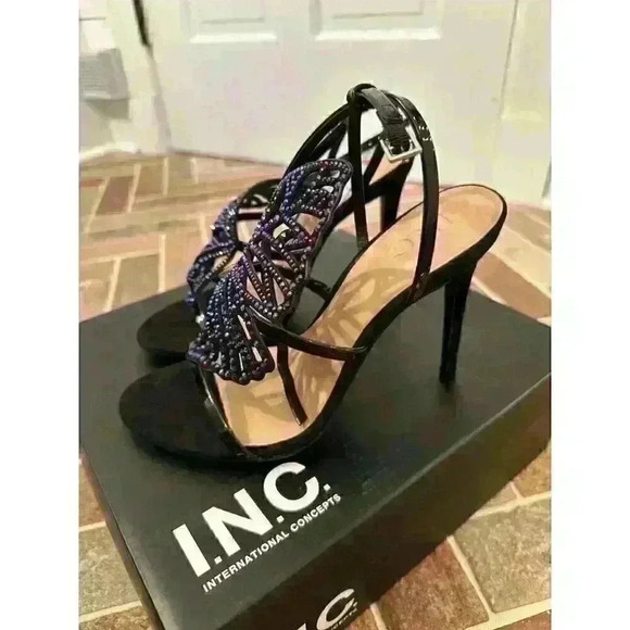 INC Black Kaif Evening Heels size 7 NWB - Picture 2 of 5